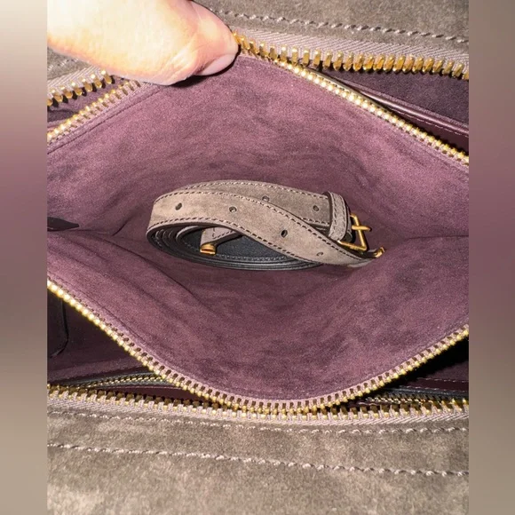 Metier London Private Eye Bag in Chocolate Suede - Picture 11 of 12